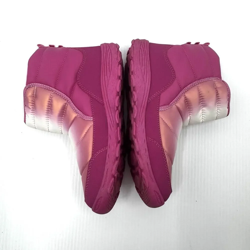 Merrel Snow Boots Polar Puffer Pink White Iridescent Size 7Y/8.5 Women's NWOB